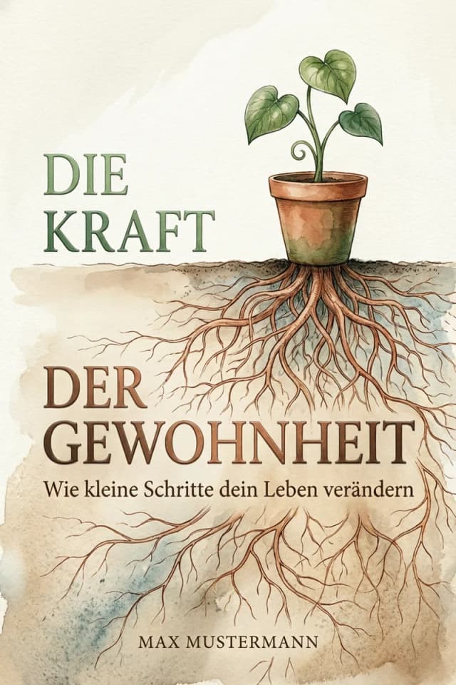 KI-generiertes Buchcover: Selbsthilfe – Die Kraft der Gewohnheit