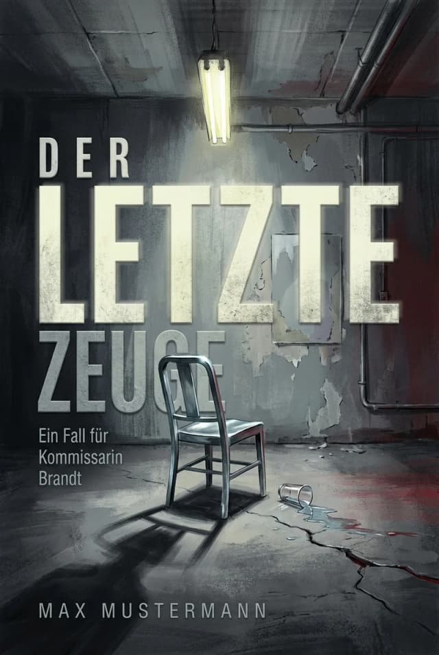 KI-generiertes Buchcover: Thriller – Der letzte Zeuge