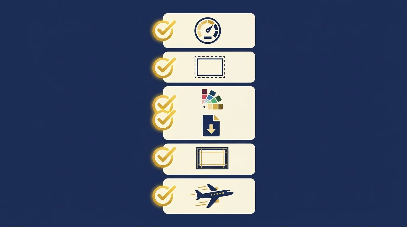 Export-Checkliste für druckfertige Cover